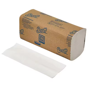 Buena calidad para el papel higiénico Scott Multifold en rollo estándar 01840, absorbente, blanco, 9.2/9.4. EN STOCK. Listo para enviar. - Product Image 1