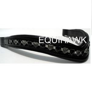 プレミアム品質クラシックホースブライドルブロウバンドソフトレザースクエアクリスタルバックパッドウエスタンライディングホルター服スターラップ - Product Image 2