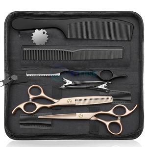 ชุดกรรไกรตัดผมและกรรไกรซอยผมระดับมืออาชีพ ผลิตจากสแตนเลสคุณภาพสูง สำหรับร้านตัดผมชายหญิง - Product Image 6