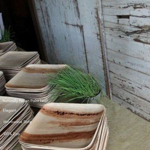 100% Organic Palm Leaf Dishes & <b>Plates</b> Eco-Friendly Unique Design with Natural Colour and Texture for Eco-conscious Gifts - Product Image 6