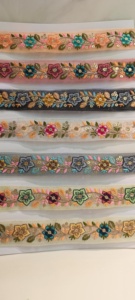 Lujo intrincado hilo bordado trabajo encaje tul diseño elegante para bolsos artesanía y recorte de accesorios - Product Image 2