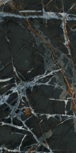 Carreaux de sol en porcelaine décoratifs en marbre noir opale 600x1200mm, utilisés pour les salles, les centres commerciaux et les petites villas de luxe. - Product Image 4