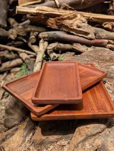 ถาดเสิร์ฟไม้ทำมือสุดหรูพร้อมบล็อกสับสุดหรู Meena - Product Image 3