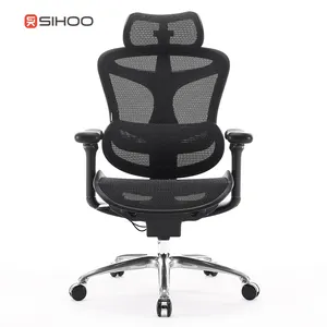 Silla de oficina Boss de lujo moderna con respaldo flexible, reposabrazos de conexión 4D, diseño giratorio ergonómico, sistema de soporte lumbar 3D