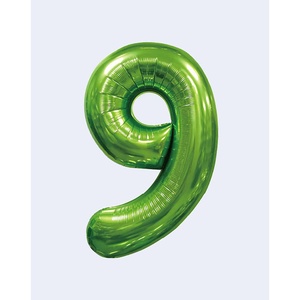 Palloncini Numero Verde N9 100 Cm, Confezione da 12 Pezzi per Feste - Product Image 1