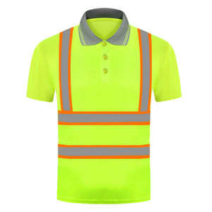 Camisetas Polo de Seguridad Reflectantes para Hombre, 100% Algodón, Ropa de Trabajo de Construcción, Polos de Manga Corta, Camisetas Polo de Alta Visibilidad - Product Image 3