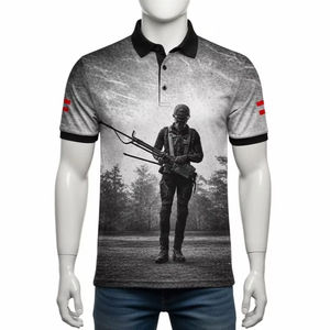 Camiseta Polo de Manga Corta para Hombre, Mezcla de Poliéster y Algodón, Estampado Digital, Transpirable, Informal, Ropa de Trabajo, Venta al por Mayor - Product Image 1