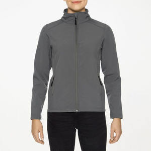 Women's Casual <b>Black</b> Hooded Jacket Lightweight Zip Up Windbreaker - Product Image 6