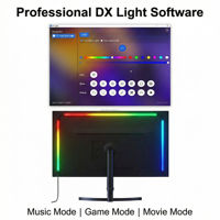 Tira de Retroiluminación LED RGB Inteligente USB de 5V para Monitor de 24-32 Pulgadas, IP44, Control por Aplicación, Sincronización con Música, Iluminación Ambiental para Juegos de PC