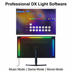 Rétroéclairage d'écran LED RGB intelligent USB 5V DC pour écrans <span class=keywords><strong>24</strong></span>-32 <span class=keywords><strong>pouces</strong></span>, contrôle par application, synchronisation musicale, barre lumineuse gaming, éclairage d'ambiance IP44 pour PC - Product Image 3