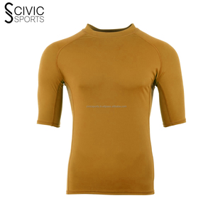 Rash Guard with Full AND HALF Sleeves Customized Logo Spandex Material Wholesale Price Casual Design - Product Image 1
