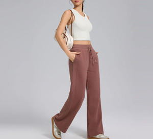 <b>Prime</b> Fall Winter Soft Fleece Warm Breathable Sports Pants Baggy Track Pants Women Cotton Sweatpants Elastic Waist Wide Leg - Product Image 3