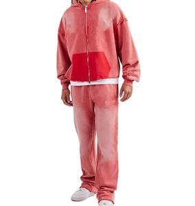 Chándal de Forro Polar Transpirable para Hombre, Informal, de Invierno, con Logotipo Personalizado, 420 Gsm, Impresión Digital, Algodón, Estilo Urbano, Vintage 2026 - Product Image 3