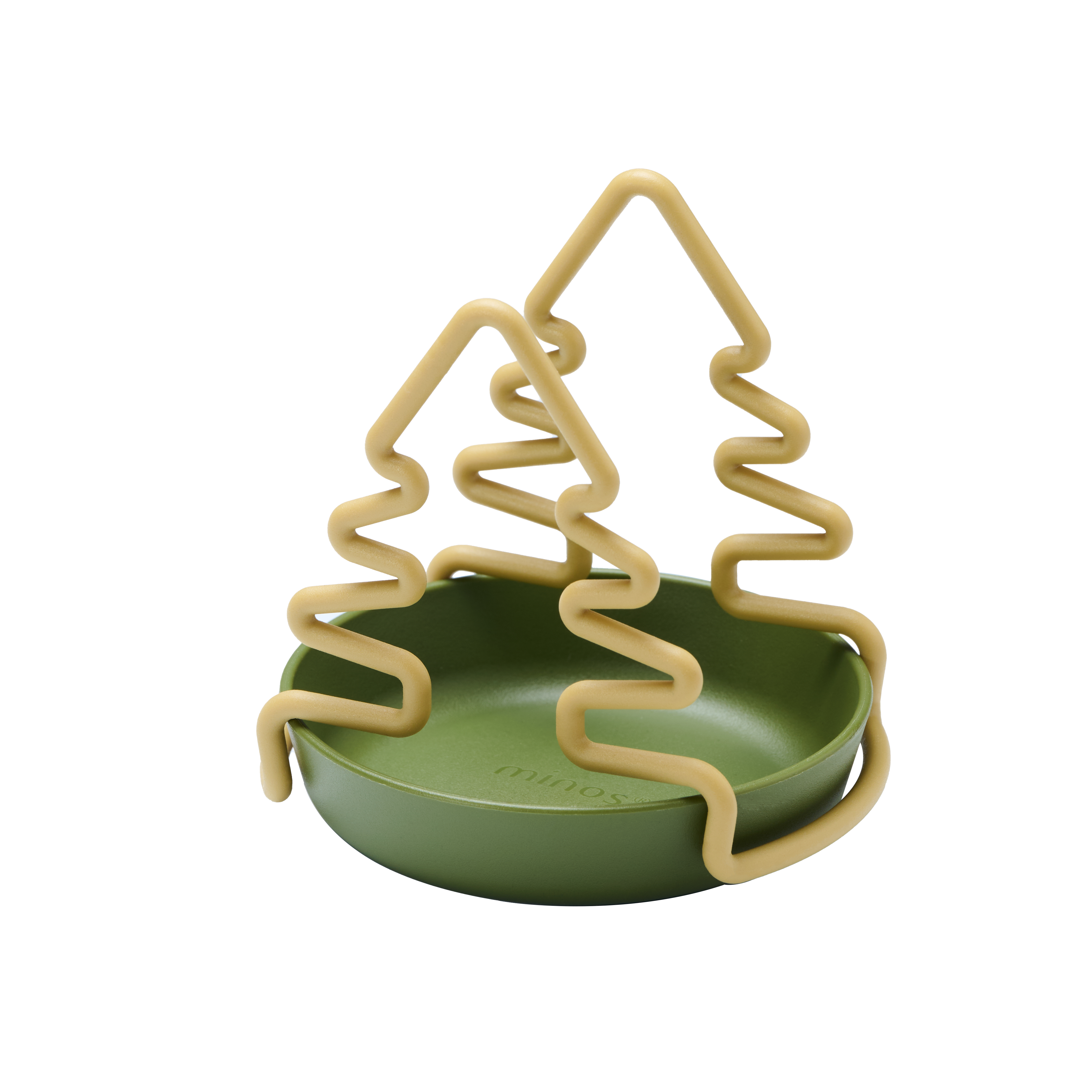 จานสีกากี + จานสีเขียว