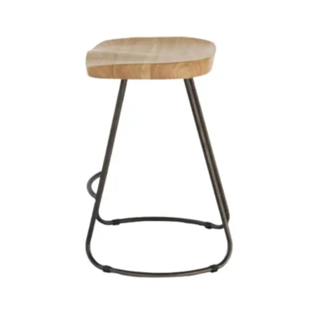 Modern Simple Wooden Bar Stool for Kitchen Living Room Dining Leisure Facilities Villa Commercial Furniture at Best Price