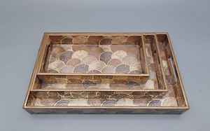 Bandeja para servir de madera MDF de estilo moderno con pegatina Meena para restaurante y Hotel Ramadan-Bandeja decorativa TAQI CRAFT - Product Image 4