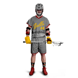 Este uniforme de lacrosse al por mayor es producido con sublimación de alta calidad y materiales duraderos por un fabricante OEM. - Product Image 1