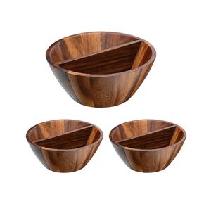 Plat de service à salade en bois artisanal, design unique, finition personnalisée, bois poli en deux parties, inspiré de l'Inde, plat de fête classique - Product Image 2