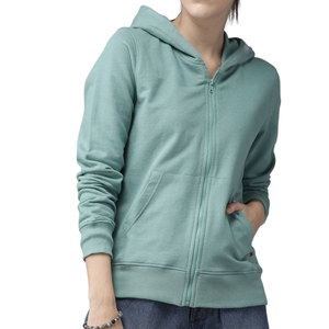 เสื้อฮู้ดซิปแขนยาวแห้งเร็ว คุณภาพสูง สีพื้น สำหรับผู้หญิง - Product Image 1