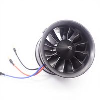 Moteur Brushless RC Apisqueen 90mm EDF 12 pales avec ventilateur cannelé 1450KV et contrôleur de vitesse électrique 120A ESC 3-6S pour avion à réaction