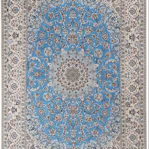 Tapis persans traditionnels de haute qualité, Nain, en soie fine 9 La, nœuds faits à la main, écologiques, antidérapants, qualité supérieure - Product Image 1