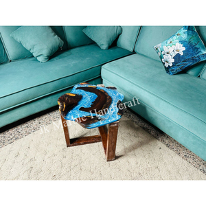 Dessus de table en époxy décoratif fait à la main de meilleure qualité pour le bureau à domicile vente en gros au meilleur prix artisanat en pierre semi-précieuse fabriqué à la main - Product Image 1