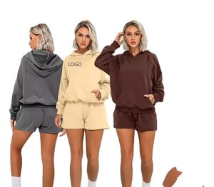 Sudadera con capucha de gran tamaño personalizada para mujer, Jersey informal, sudadera en tejido de punto largo para invierno - Product Image 1