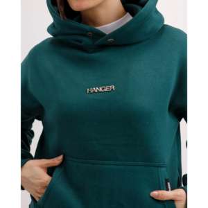 เสื้อฮู้ดดี้สีเขียวเรซซิ่งสไตล์ลำลองสำหรับฤดูใบไม้ร่วง ผลิตจากผ้าถักที่ระบายอากาศได้ดี - Product Image 1