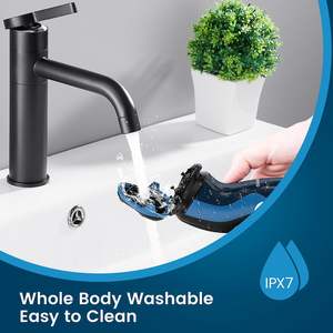 Afeitadora Eléctrica de Doble Cuchilla para Hombre, Uso en Seco y Húmedo, con Recortador de Barba Plegable, Resistente al Agua IPX7, Mini Afeitadora Eléctrica - Product Image 4