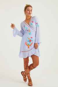 Dulce tradicional ucraniano Maxi vestido bohemio para mujer Relax Fit vestido largo con borlas bordado hecho a mano señoras Mini vestido Natural - Product Image 4