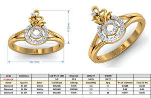 Boho Dainty Heart Zircon Brass <b>Ring</b> 18k Gold Plated Geometric <b>Circle</b> Wholesale <b>Ring</b> For Women - Product Image 4