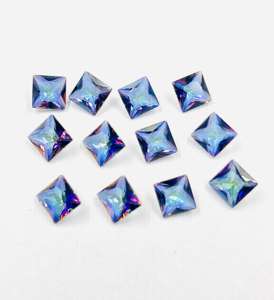 Topaze mystique carrée de haute qualité 9MM pierres précieuses en vrac pierres calibrées naturelles commande minimale 100 carats - Product Image 1