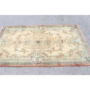 Tapis turc vintage, tapis de 3,9 x 6,9 pieds, tapis patchwork brun - Product Image 3