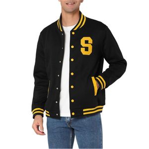 แจ็กเก็ตเบสบอลวิทยาลัยสำหรับผู้ชายแจ็คเก็ตเบสบอลผ้าคอตตอนผ้าฟลีซสำหรับ2025สินค้าออกใหม่ - Product Image 4