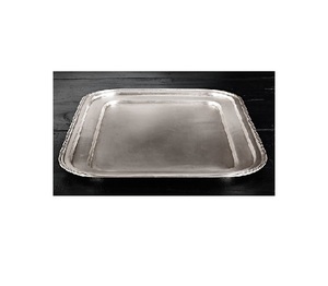 Nouveau plateau de forme ronde en cuivre fini martelé pour fleurs et bols à soupe à vendre - Product Image 2