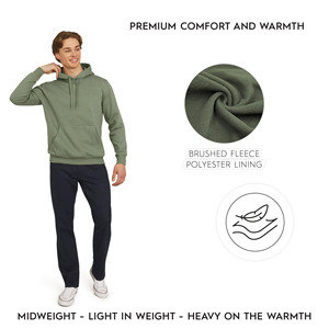 Sweat-shirts pour hommes personnalisés en Gsm, impression de logo en relief, sweat-shirt surdimensionné, qualité supérieure, pull-over 100% coton, sweat-shirts pour hommes vierges - Product Image 2