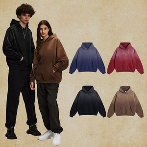2025 diseño Unisex Streetwear Sudadera con capucha algodón Terry Vintage Wsahed Sudadera con capucha pulóver desgastado sudaderas con capucha de gran tamaño - Product Image 1