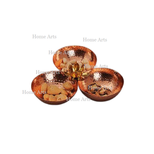 Caja de Frutos Secos Redonda de Primera Calidad en Cobre con Tapa Martillada para Uso en el Hogar y Hoteles - Product Image 6