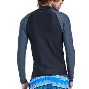 Meilleur prix Rash Guard pour hommes de qualité supérieure à séchage rapide Fitness Gym Wear Logo personnalisé extensible tissu uni longue longueur pour - Product Image 3