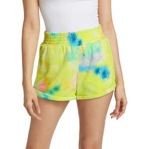 Shorts de sport pour femmes, taille mi-haute, tissés, fermeture à cordon, doux, athlétique, course à pied, respirant, séchage rapide - Product Image 2