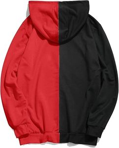 Sudadera con Capucha para Hombre, Color Naranja y Negro, Manga Raglán, Estilo Casual, Felpa, Corte Regular, Color Sólido, Ropa de Otoño, Servicio OEM - Product Image 6