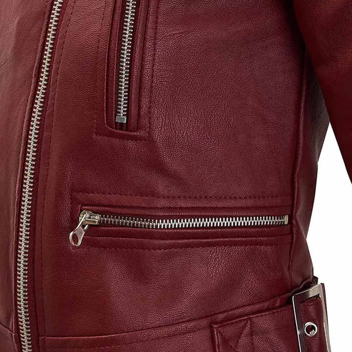 2025 New Trend Womens Genuine Leather Biker Jacket Classic Moto Style Real Sheepskin Jacket for Winter Fashion Women Jacket