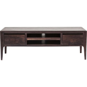 Table basse rectangulaire en bois de noyer foncé faite à la main moderne étagère à tiroirs durable pour meubles de maison salon centre des médias - Product Image 6