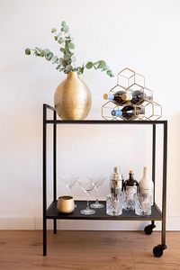 Maceta de Metal de estilo Vintage recubierta de oro, nueva última decoración del hogar, jarrón de precio al por mayor con diseño Floral - Product Image 3