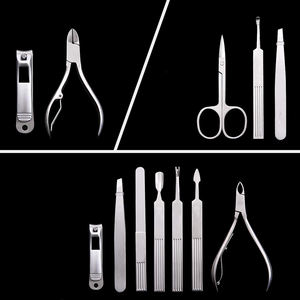 High Quality Manicure Set <b>Pedicure</b> Nail Nippers Cuticle Nippers Nail Pusher Dead Skin Remover Nail File Grooming Kit - Product Image 5