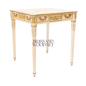Juego de Mesa de Centro Clásico de Lujo Color Crema con Dos Mesas Auxiliares - Product Image 5