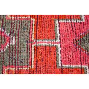 Turkish <b>Runner</b> Rug 2.8x10.5 ft, <b>Red</b> Plants & trees Vintage Wool Rug - Product Image 5