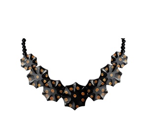Nouveau design anneau corne Design Simple forme chaîne connectée corne naturelle collier pour femmes articles de fête utilisation prix bas - Product Image 3