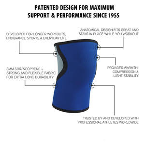 Manchons de genou en néoprène personnalisés, compression robuste pour le crossfit, l'entraînement en salle de sport, la musculation et les squats - Product Image 5