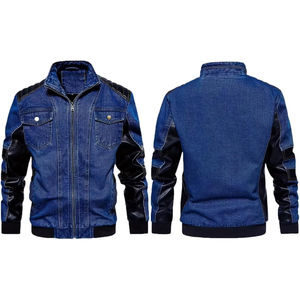 Veste en jean chaude d'hiver pour homme avec design et boutons personnalisables, veste coupe-vent - Product Image 1
